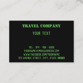 Reiseunternehmen Visitenkarte (Rückseite)