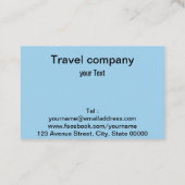 Reiseunternehmen Visitenkarte (Rückseite)