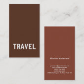 Reiseveranstalter Agent Tour Operator Minimalistis Visitenkarte (Vorne/Hinten)