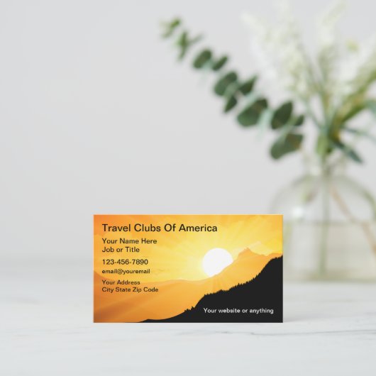 Reiseveranstalter und Agent Visitenkarte (Stehend Vorderseite)