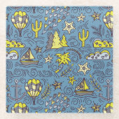 Reisevergnügen Glasuntersetzer (Vorderseite)