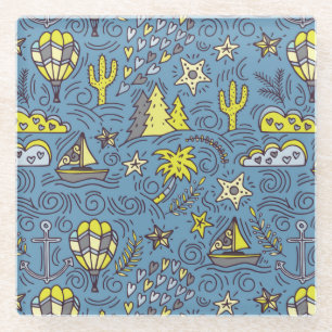 Reisevergnügen Glasuntersetzer