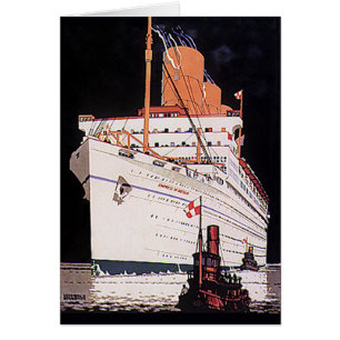 Reiseverkehr der Vintage-Zeit Kreuzfahrtschiff bei
