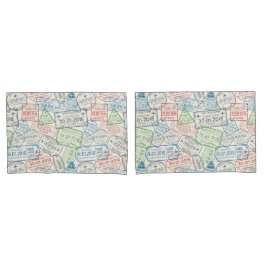 Reisevisum-Briefmarke Kissenbezug