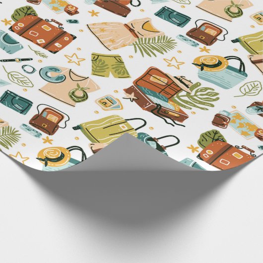 Reisewegweispapier Geschenkpapier (Ecke)