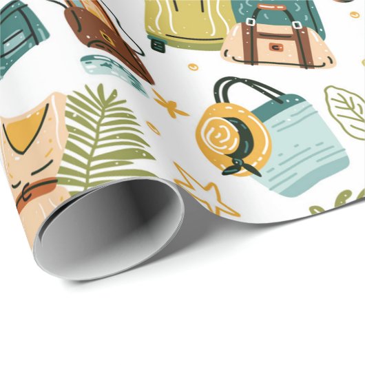 Reisewegweispapier Geschenkpapier (Rolleneckpunkt)