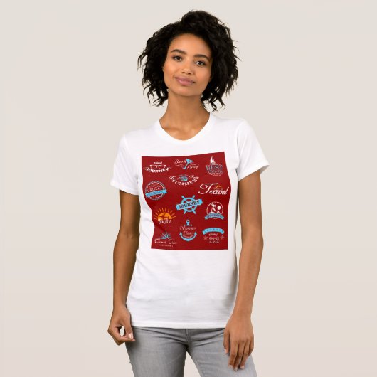 Reisezeichen Urlaubsstipps T - Shirt (Vorne ganz)