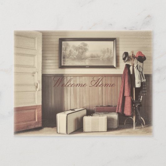 Reisezeit - Postkarte - eingefärbt (Vorderseite)