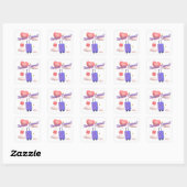 REISEZEIT QUADRATISCHER AUFKLEBER (Blatt)