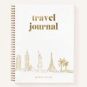 Reisezeitschrift | Berühmte Sehenswürdigkeiten der Notizblock (Vorderseite)