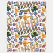 Reiseziel Bangkok Muster Fleecedecke (Vorderseite)