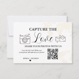 Reiseziel Capture the Love Hochzeits-QR-Code-Karte Einladung