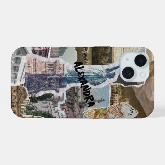 Reiseziel Collage Phone Case iPhone 15 Hülle (Rückseite (Horizontal))