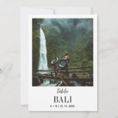 Reiseziel Foto Elegant Moderne Hochzeit Einladung (Rückseite)