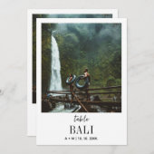 Reiseziel Foto Elegant Moderne Hochzeit Einladung (Vorne/Hinten)