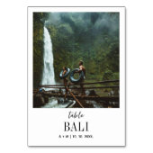 Reiseziel Foto Elegant Moderne Hochzeit Tischnummer (Vorderseite)