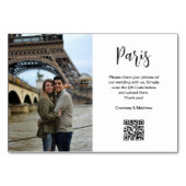 Reiseziel-Foto-Sharing-QR-Code Tischnummer (Rückseite)