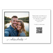 Reiseziel-Foto-Sharing-QR-Code Tischnummer (Vorderseite)