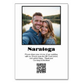 Reiseziel-Foto-Sharing-QR-Code Tischnummer (Rückseite)