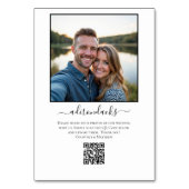 Reiseziel-Foto-Sharing-QR-Code Tischnummer (Vorderseite)