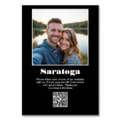 Reiseziel-Foto-Sharing-QR-Code Tischnummer (Vorderseite)