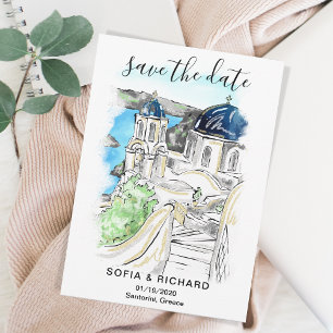 Reiseziel Griechenland Griechische Insel Santorin Einladung