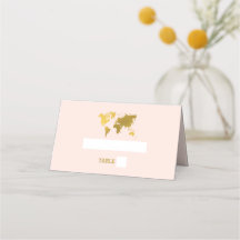 Reiseziel Hochzeit Welt Reisepass Rosa Gold