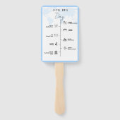 Reiseziel Hochzeitstag Veranstaltungen Zeitplan Fächer (Rückseite)