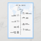 Reiseziel Hochzeitstag Veranstaltungen Zeitplan Programm (Rückseite)