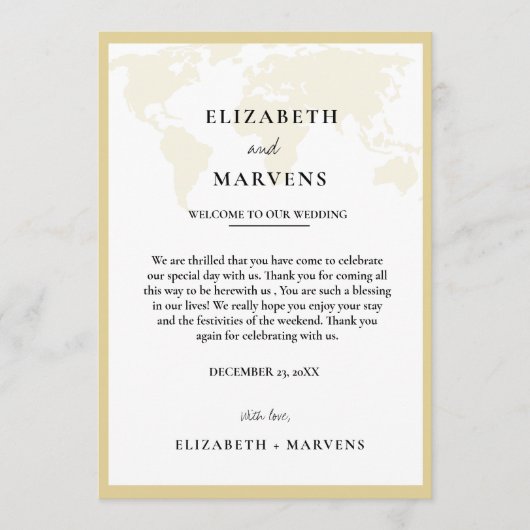 Reiseziel Hochzeitstag Veranstaltungen Zeitplan Programm (Vorderseite)