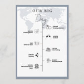 Reiseziel Hochzeitstag Veranstaltungen Zeitplan Programm (Rückseite)