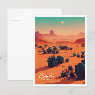 Reiseziel-Illustration Nevada Arizona Postkarte