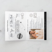 Reiseziel Imitate Gold Einladung Hochzeit (Innenseite)