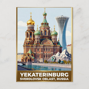 Reiseziel Jekaterinburg Iset-Fluss Postkarte