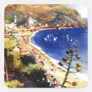 Reiseziel Levanto Genua Italien Tourismus Quadratischer Aufkleber