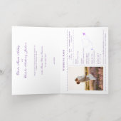 Reiseziel Lila Einladung zur Hochzeit (Innen Abgelegt)