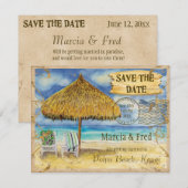 Reiseziel Paradies, Tropischer Strand Termin vorme Save The Date (Vorne/Hinten)