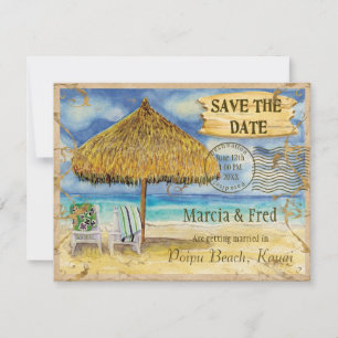 Reiseziel Paradies, Tropischer Strand Termin vorme Save The Date