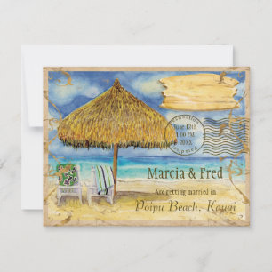 Reiseziel Paradies, Tropischer Strand Termin vorme Save The Date