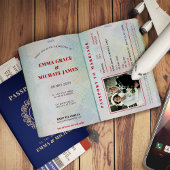 Reiseziel Reisepass Hochzeitsempfang Einladung