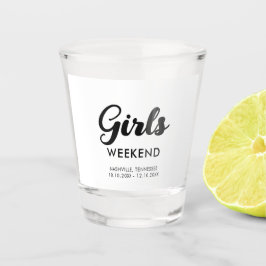 Reiseziel Spaß Matching Girls Wochenende Reise Schnapsglas