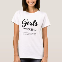 Reiseziel Spaß Matching Girls Wochenende Reise T-Shirt