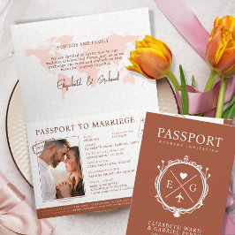 Reiseziel Terracotta Wedding Einladung