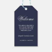 Reiseziel Thema Hochzeit Begrüßung Begrüßungsbeute Geschenkanhänger (Vorderseite)