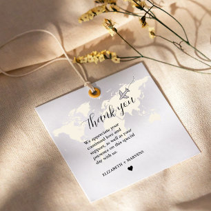 Reiseziel Thema Hochzeit Begrüßung Begrüßungsbeute Geschenkanhänger