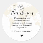 Reiseziel Thema Hochzeit Begrüßung Begrüßungsbeute Runder Aufkleber (Vorderseite)