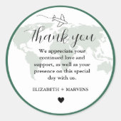 Reiseziel Thema Hochzeit Begrüßung Begrüßungsbeute Runder Aufkleber (Vorderseite)