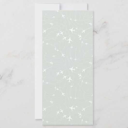 Reiseziel Thema Hochzeit Weltkarte Menüs (Rückseite)