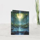 Reiseziel Wasserfall Unsere Welt Einladung (Rückseite)