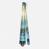 Reiseziel Wasserfall Unsere Welt Krawatte (Vorderseite)